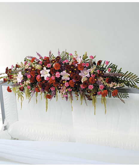 Full Casket Open Lid Casket Spray