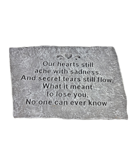 Our hearts Still ache Stone