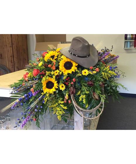 Simply Country Casket Spray