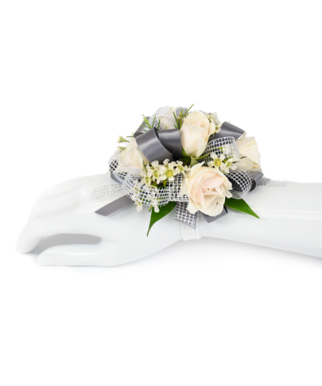 White Spray Rose Corsage - Blossom Flower Shops