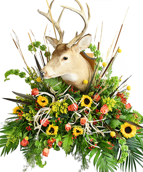 Deer in the Foliage Casket Spray