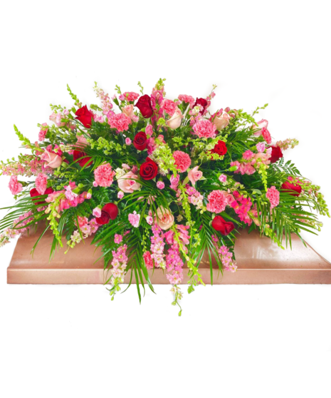 Parting in Pink Casket Spray