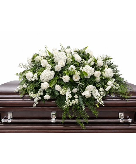 Angelic White Casket Spray
