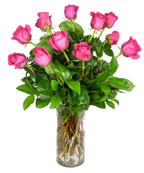 Long Stemmed Pink Roses - 30 inches in height