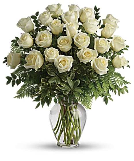 Long Stemmed White Roses