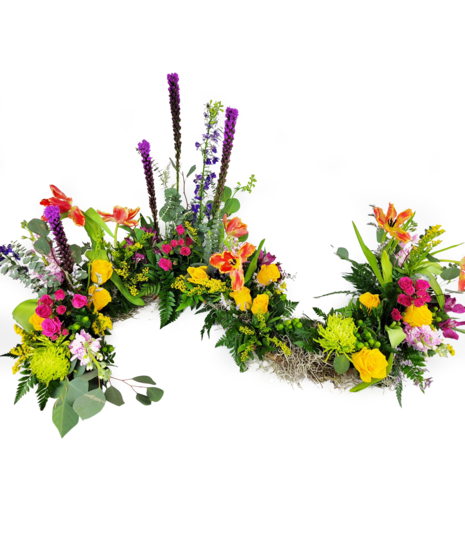 Colorful & Vibrant S-Shape Arrangement