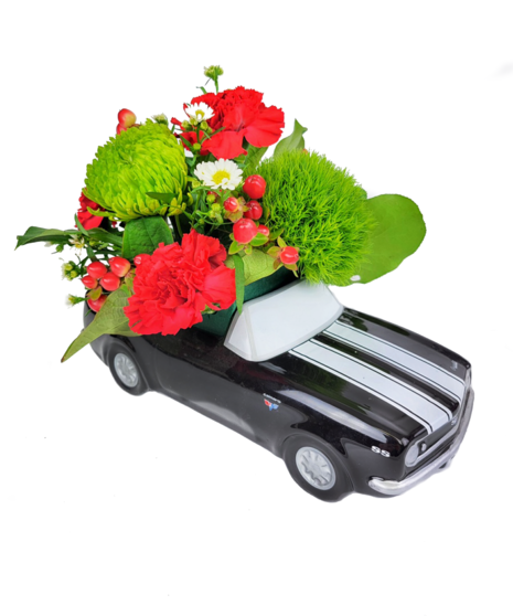 A Unique Car Bouquet By Outside - Outside In - Flower Bar