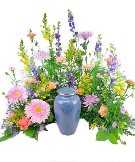 Pretty Pastels U-Shape Urn Arrangement